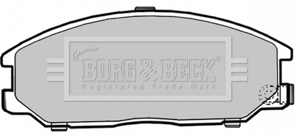 BORG & BECK Комплект тормозных колодок, дисковый тормоз BBP1786